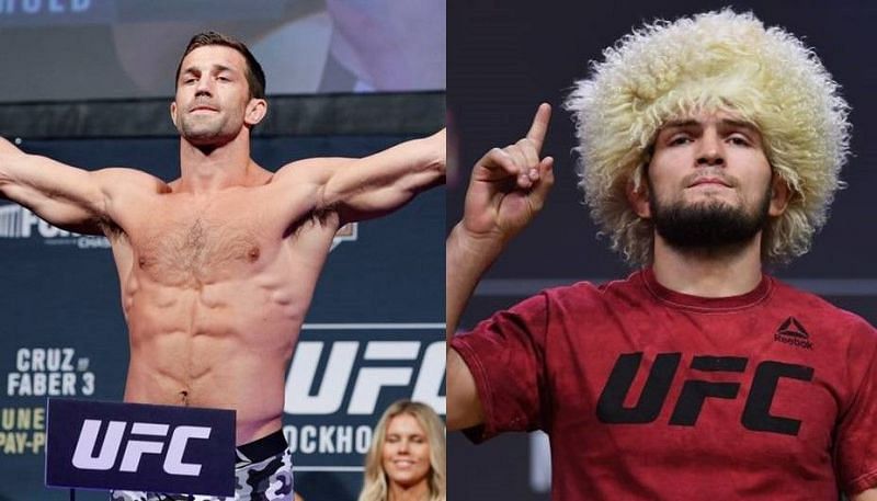 Luke Rockhold (left); Khabib Nurmagomedov (right)