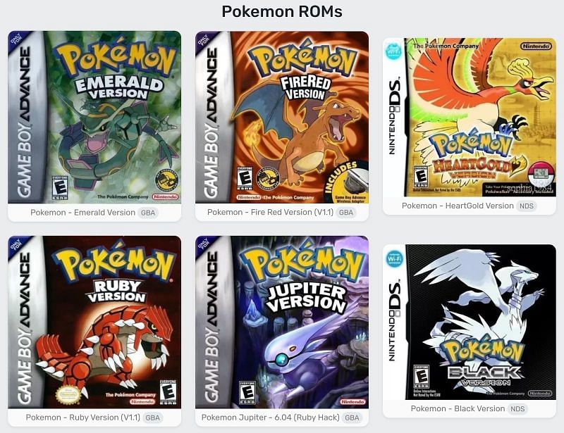 Playing Pokemon from almost any device has never been easier (Image via EmulatorGames)