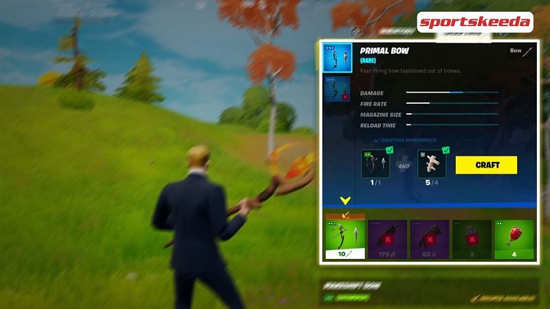 The Crafting tab in Fortnite Season 6 