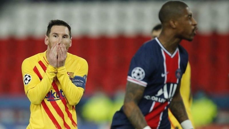 Lionel Messi missed a penalty against Paris Saint-Germain