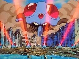 Tentacruel wreaks havoc on a town (Image via The Pokemon Company)