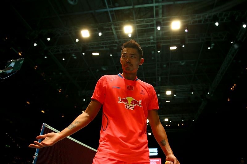 Lin Dan during the 2015 All England Open Badminton Championships