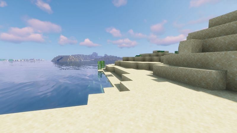 Buried treasure is primarily found on Minecraft beaches (Image via Minecraft)