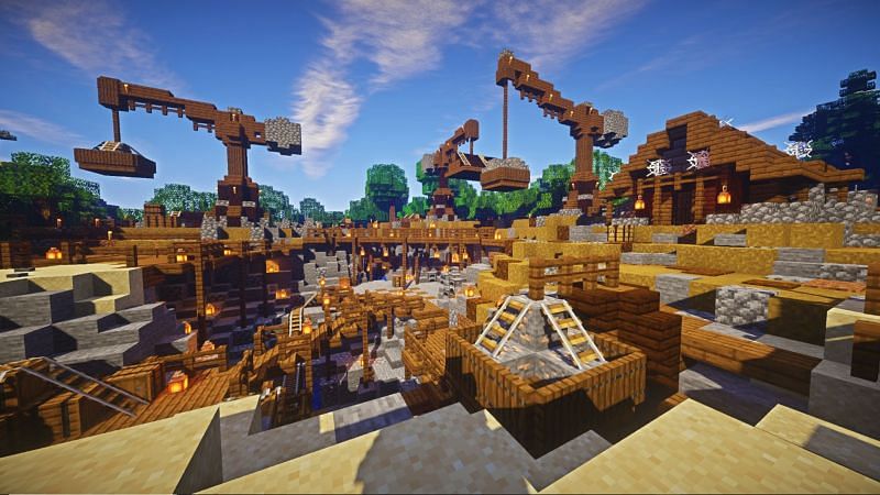 An abandoned mine in Minecraft. (Image via reddit.com)