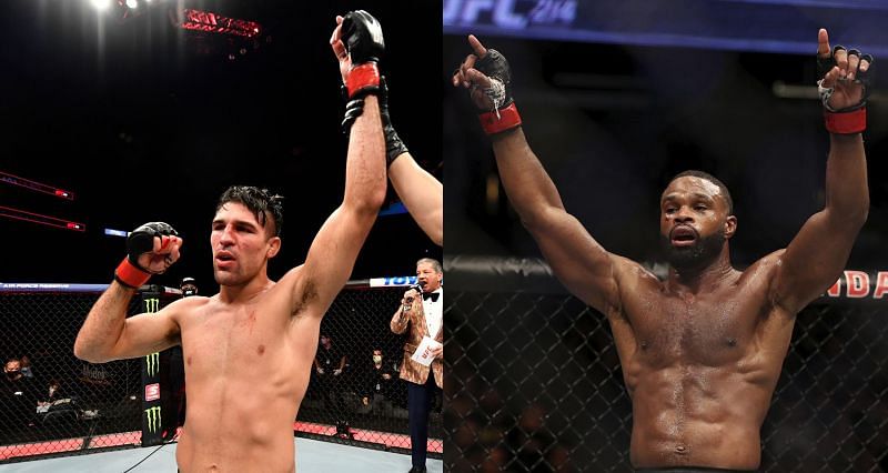 Vicente Luque (Left) is not underestimating his UFC 260 opponent Tyron Woodley (Right)