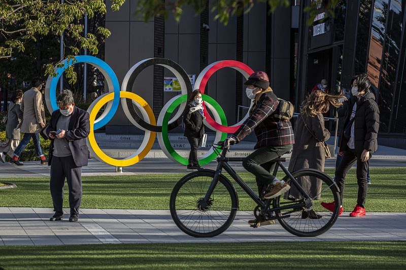 The Olympic Rings in Tokyo, Japan