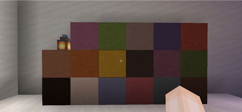 All 16 Colors of Terracotta; Image via Minecraft