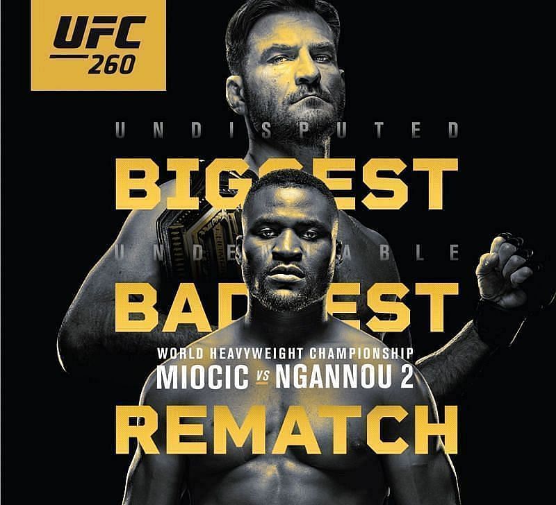 UFC 260&#039;s official poster