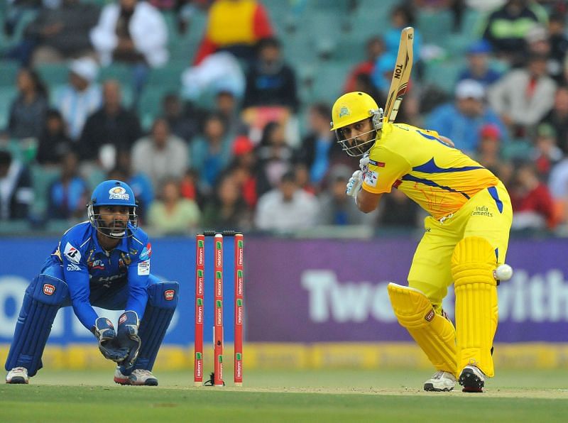 Murali Vijay in IPL action for CSK