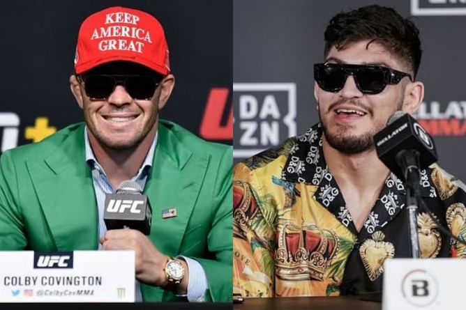 Dillon Danis pokes fun at Colby Covington for picture with UFC strawweight fighter Polyana Viana