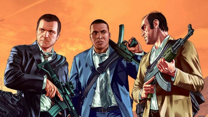 GTA 5&#039;s protagonists are well-known (Image via Rockstar Games)