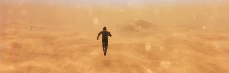 Sandstorm elements in the mysterious desert biome of Valheim (Image via Iron Gate Studios)