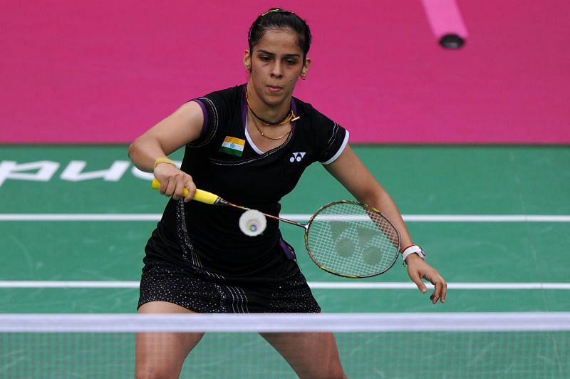 Saina Nehwal in action during the 2012 London Olympics