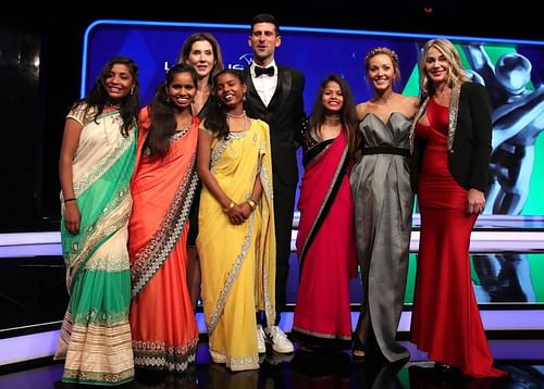 Novak Djokovic at the 2019 Laureus World Sports Awards in Monaco