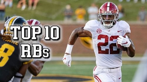 Top ten running-backs in the 2021 NFL Draft