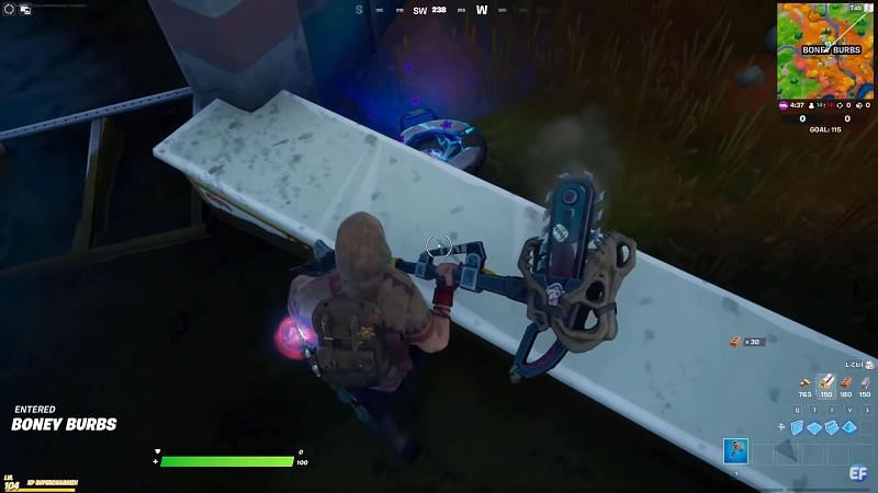 First artifact location for Fortnite Spire Challenges (Image via YouTube/EveryDay FN)