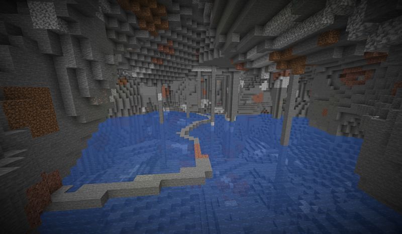 Fish are expected to spawn in these caves (Image via Minecraft Wiki)