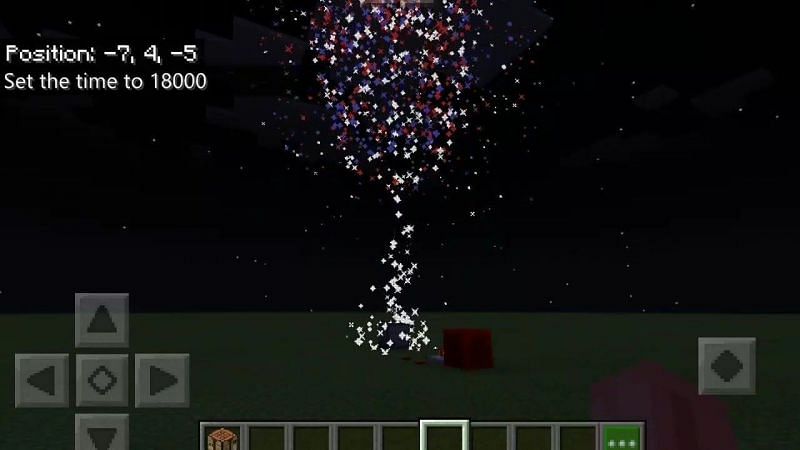 Minecraft colored firework (Image via YouTube)