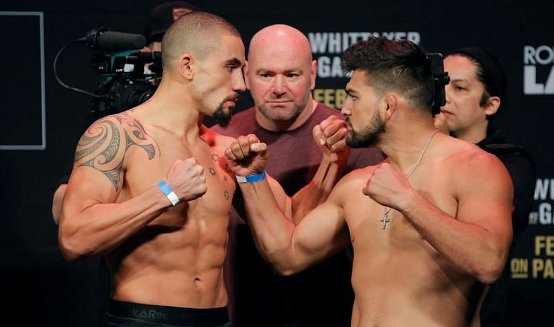 Robert Whittaker (left); Kelvin Gastelum (right)