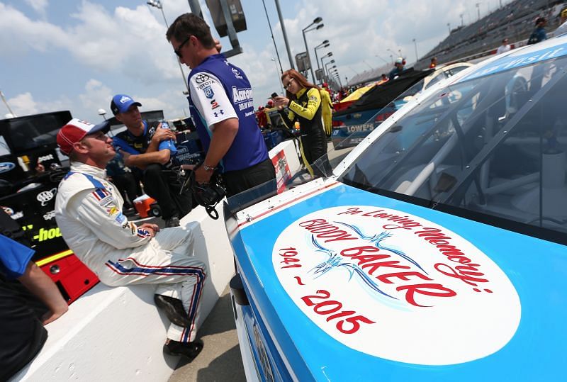 Buddy Baker Tribute Toyota before Southern 500 qualifying at Darlington Raceway in 2015. Photo: Matt Sullivan/Getty Images.