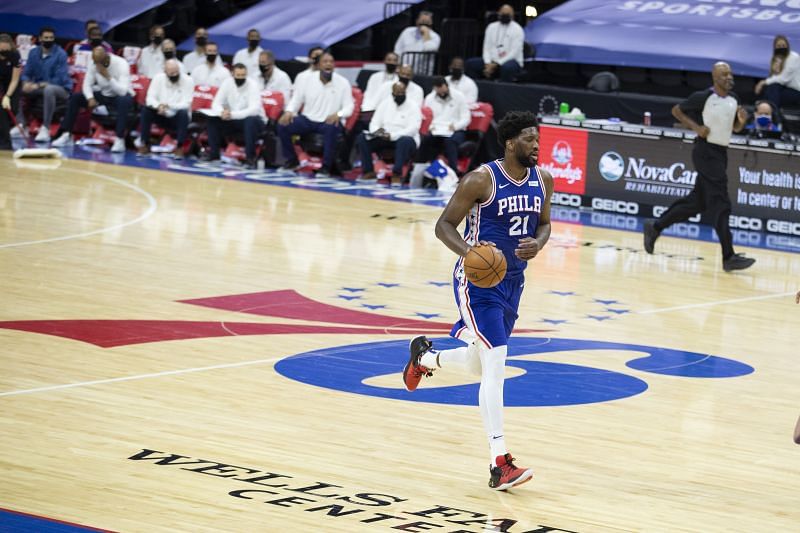 Joel Embiid in action for the Philadelphia 76ers