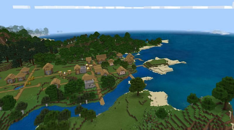 Double blacksmith village (Image via Minecraft)