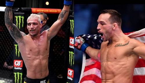 Charles Oliveira (left); Michael Chandler (right)