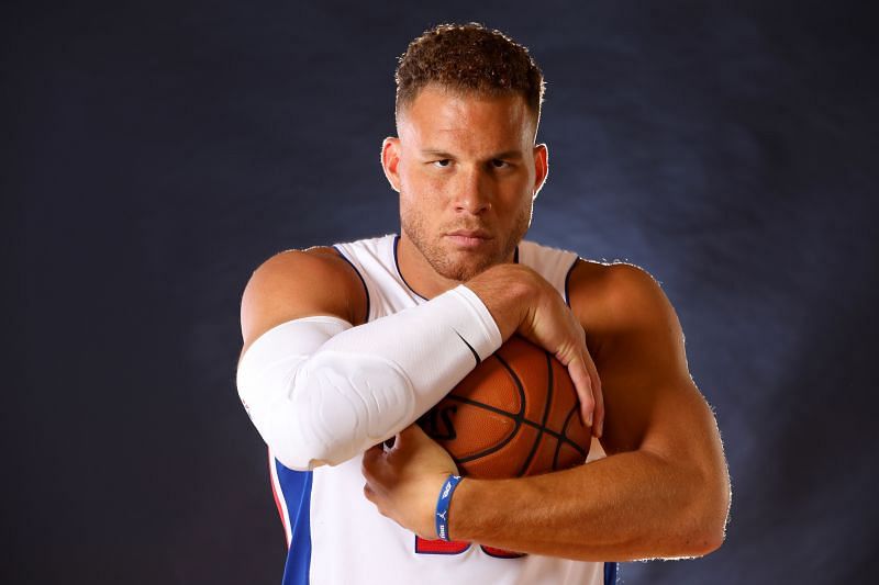 Blake Griffin #23 of poses for a portrait during the Detroit Pistons Media Day. (Photo by Gregory Shamus/Getty Images)