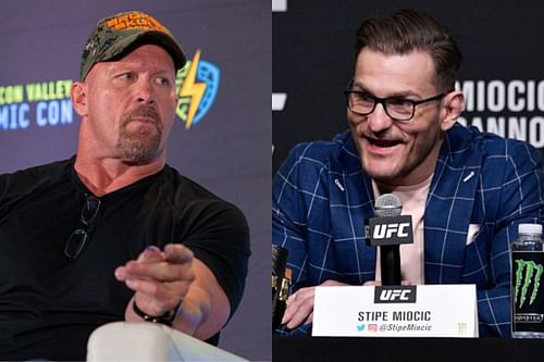 'Stone Cold' Steve Austine [L] and Stipe Miocic [R]