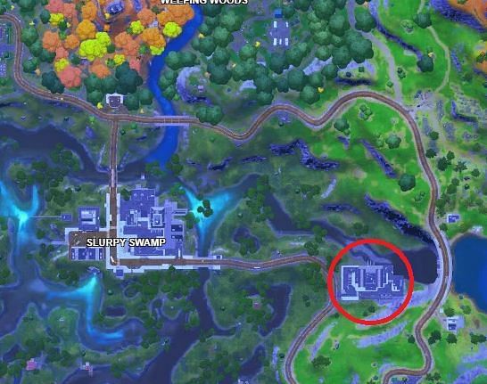 The POI located near Slurpy Swamps (Image via Fortnite.GG)