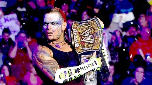 Jeff Hardy with the WWE Championship