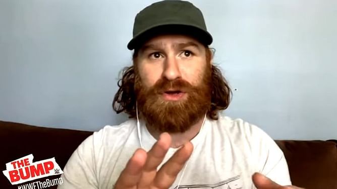 Sami Zayn reacts furiously after he is kicked off WWE's The Bump