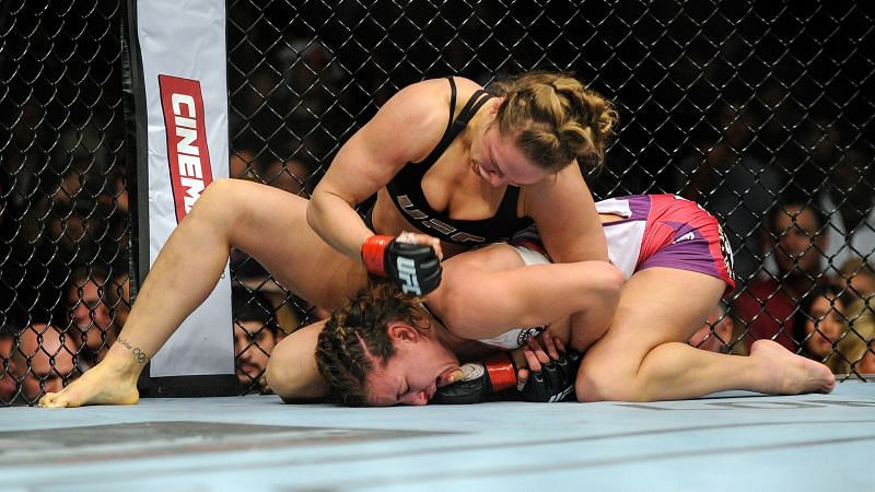 Ronda Rousey has defeated Miesha Tate twice, both times with her famous armbar submission