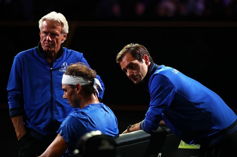 Bjorn Borg, Rafael Nadal &amp; Roger Federer