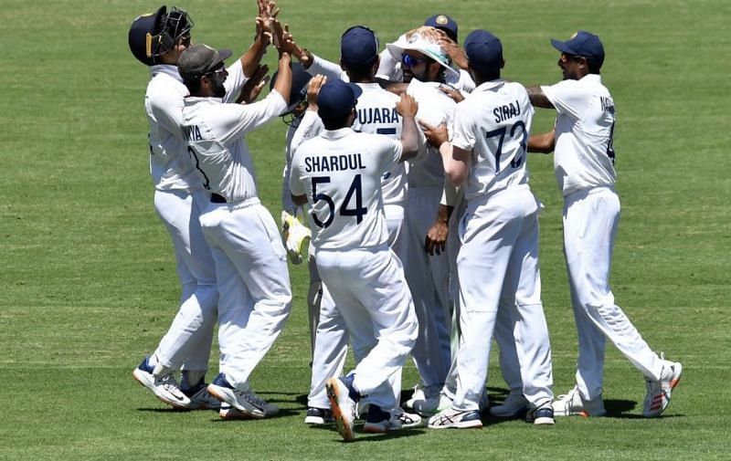 Team India celebrate their Test series win over England. Pic: BCCI