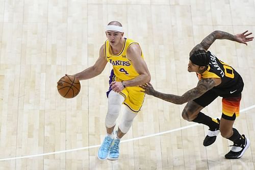 Alex Caruso in action for the LA Lakers