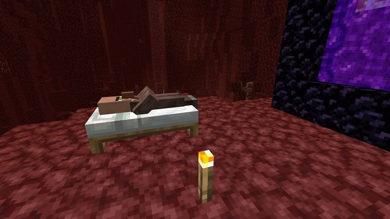 A villager can soundly sleep in both Nether and End dimensions