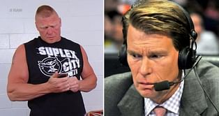 Brock Lesnar grabbed JBL when he almost broke his phone