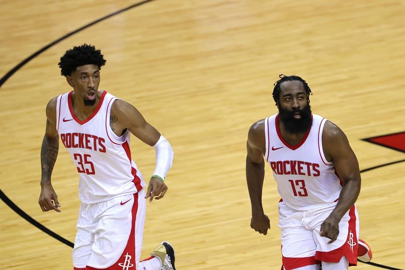 James Harden (right) is set to face his former teammates.