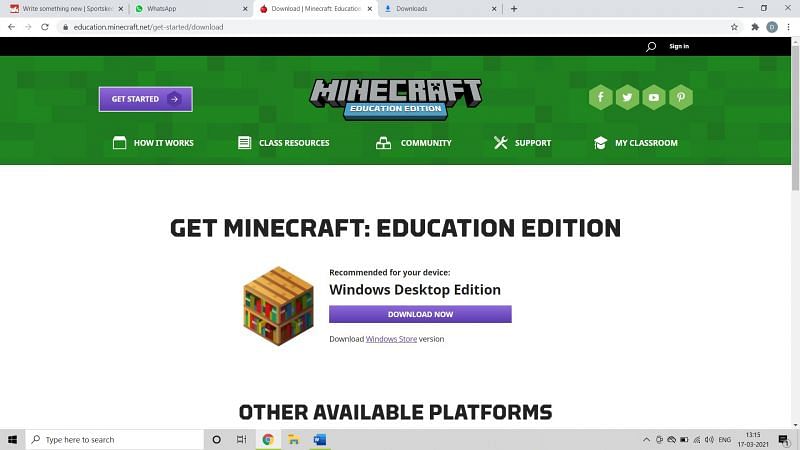 minecraft educational download