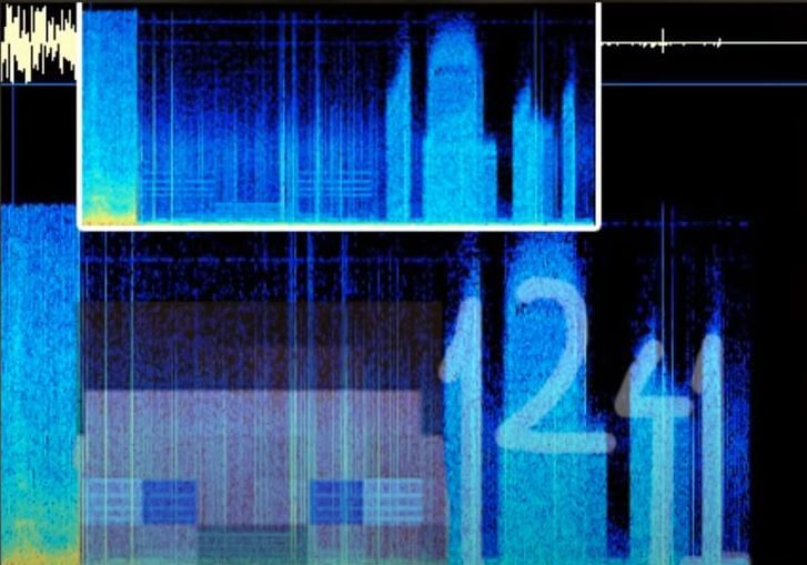 The creepy image music disk 11 produces in a spectrogram