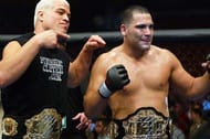 Ricco Rodriguez won the UFC Heavyweight title from Randy Couture in a tremendous battle.