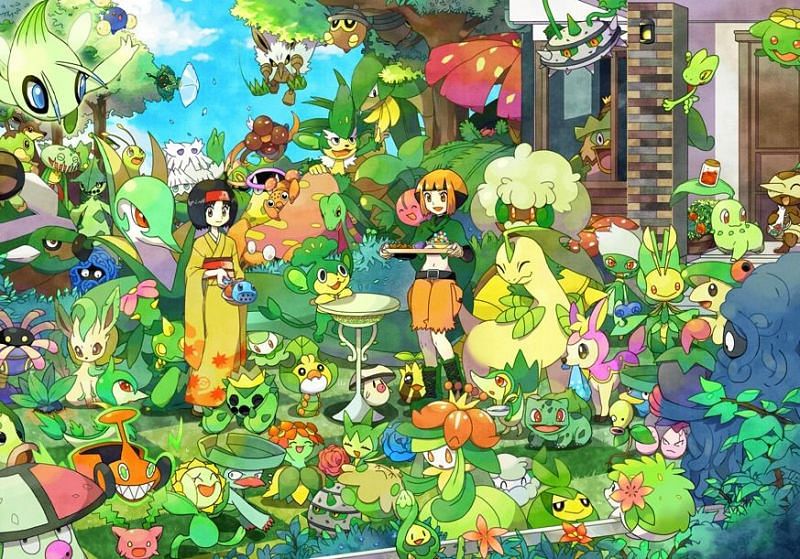 Grass-types in the game (Image via Pinterest)