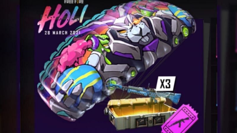 The Free Egghunt Paradise skin and other rewards in the Holi After Party event (Image via Sportskeeda)