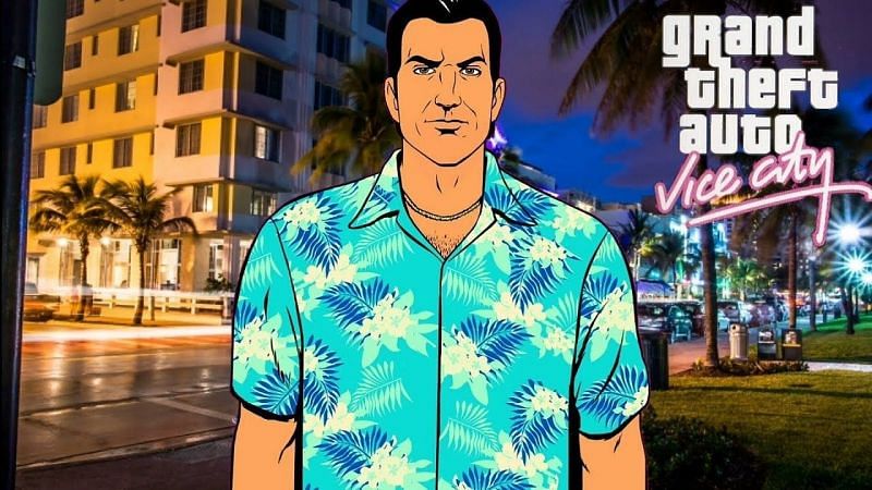 Tommy Vercetti&#039;s default outfit (Image via CARL JOHNSON (YouTube))