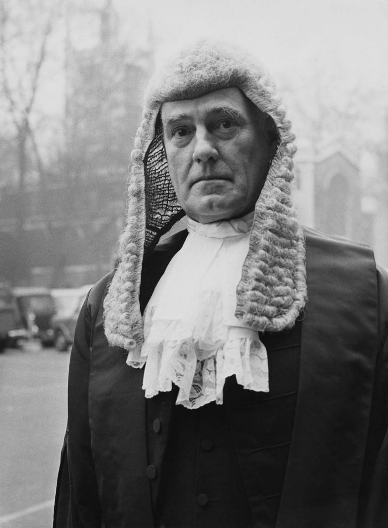 Former Olympic champion Douglas Lowe is sworn in as a Queen&#039;s Counsel at the House of Lords in London in 1964