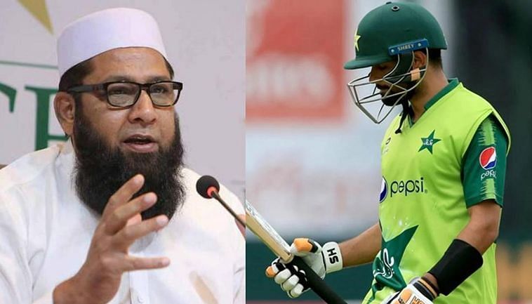 Inzamam-ul-Haq (left) and Babar Azam (right)