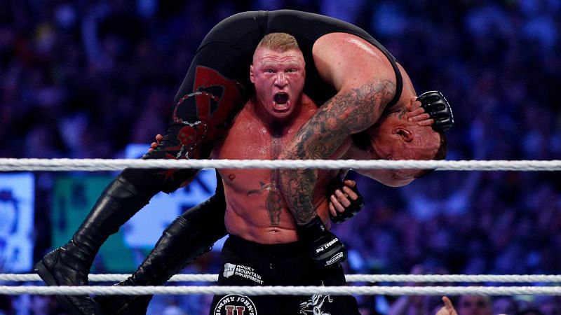 Brock Lesnar ended The Undertaker&#039;s fabled WrestleMania undefeated streak in 2014
