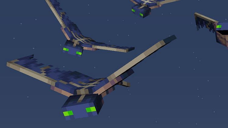 Phantoms diving for their prey! (Image via Mojang)