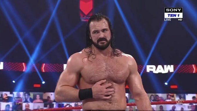 Drew McIntyre after a hard-fought battle